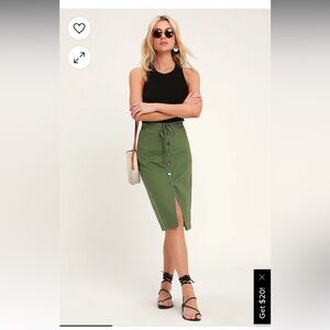 Lulu’s button front midi skirt